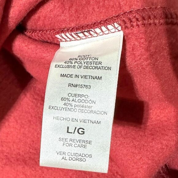 Champion Women's Fleece Sweatshirt Redwood Red Size L - Picture 7 of 7